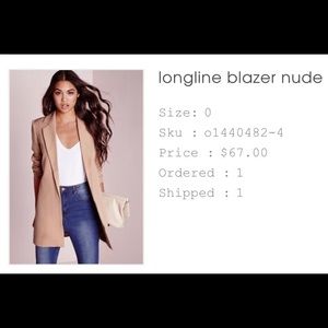 Longline Blazer Nude